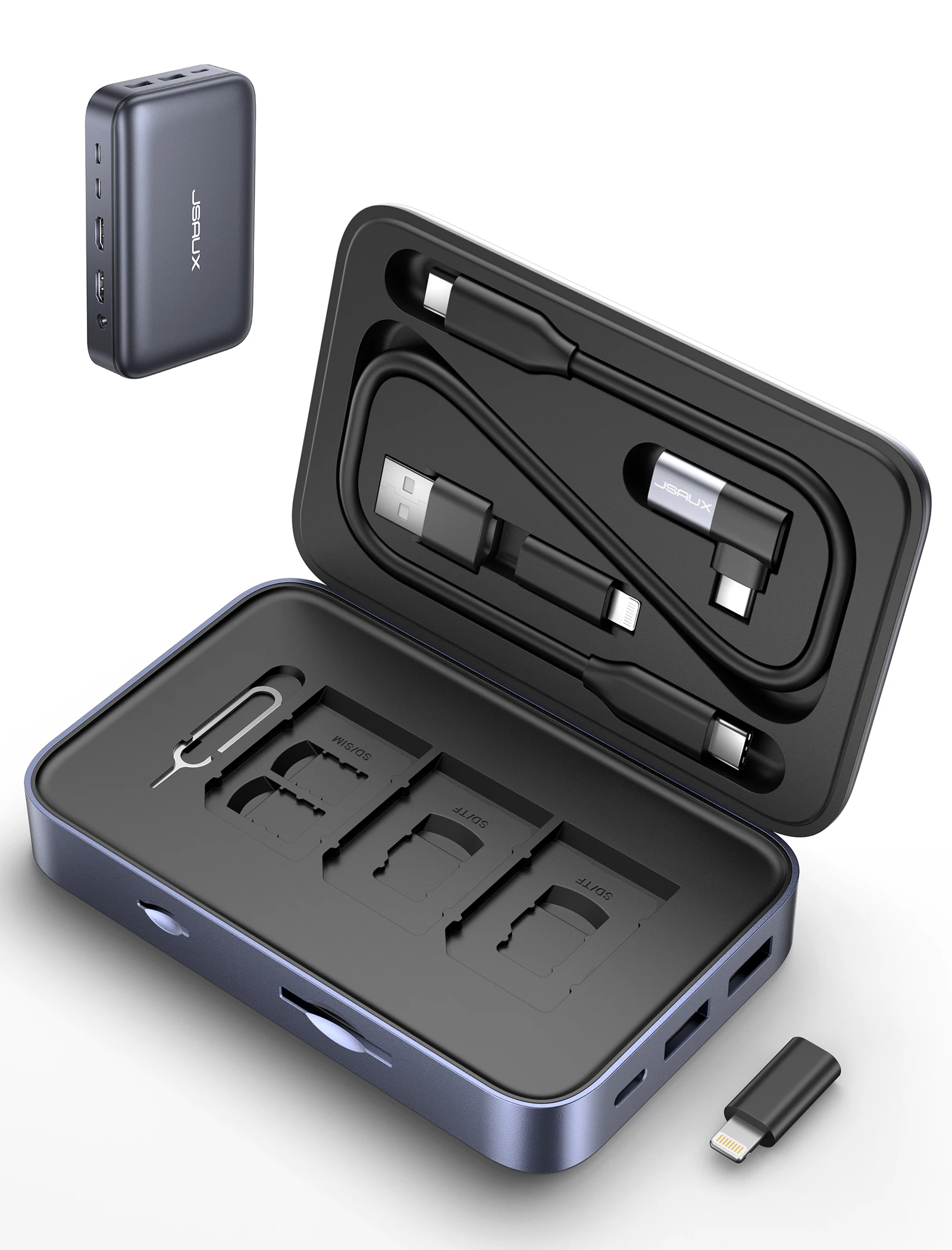 JSAUX Docking Station, 12 in 1 USB-C Docking Station 3 Monitors for MacBook/Dell/HP/Lenovo/Steam Deck, Laptop Docking Station