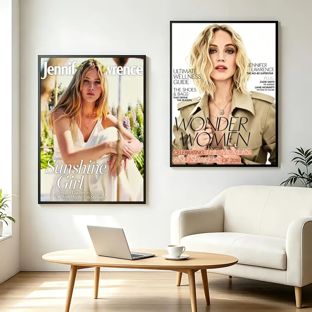 actor Jennifer Lawrence Poster HD Printing Fresh and Nordic Home Decor Wall Art for the Living Rooms Hallways Gift Giving