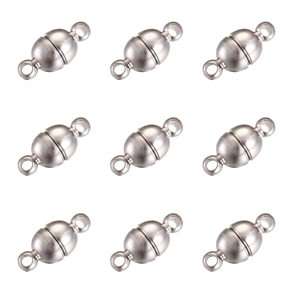 

100 Sets Round Brass Strong Magnetic End Clasps For Bracelets Necklace Connectors For Jewelry Making Accessories