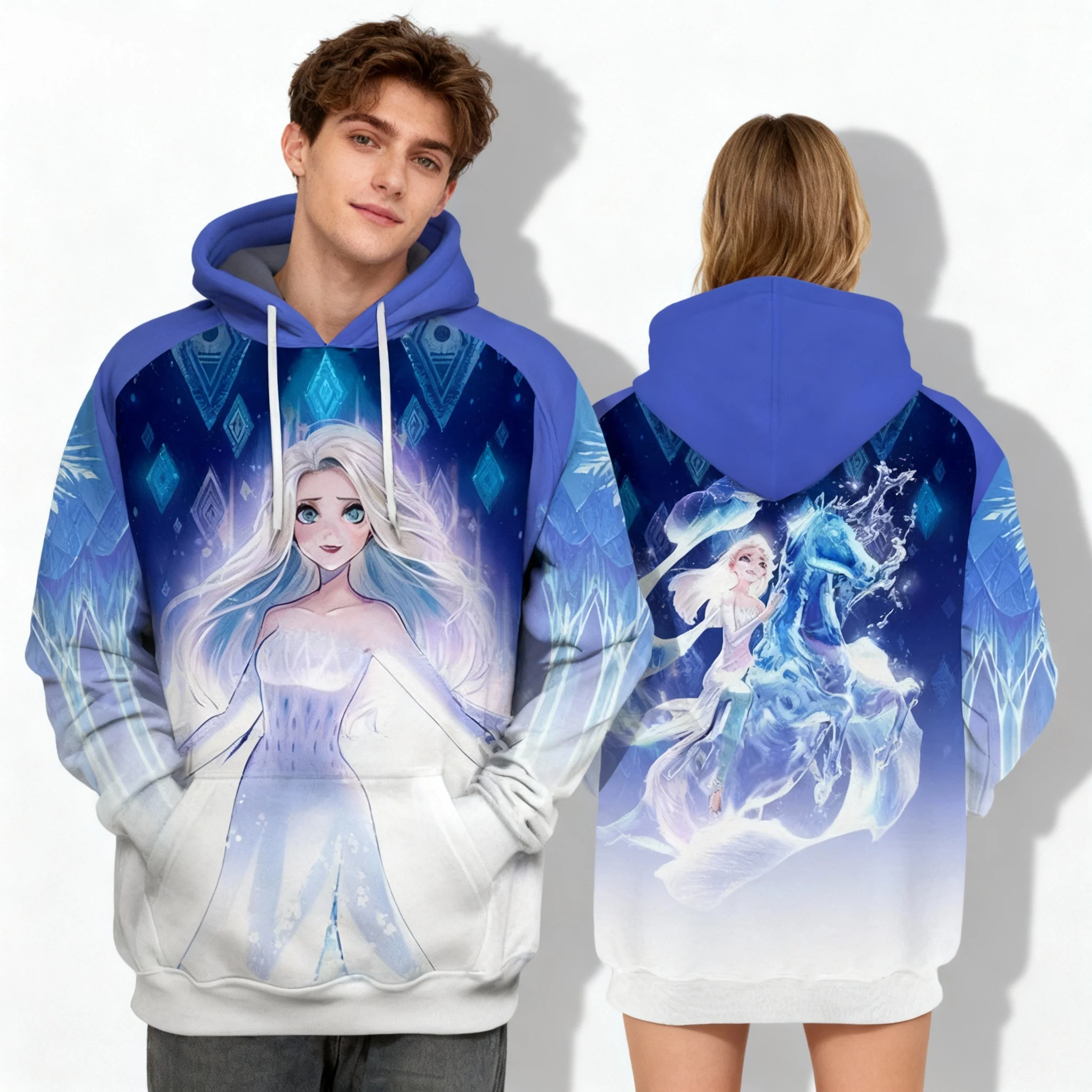 ديزني إصدار خاص ميكي ستيتش سلسلة كاملة الشارع المتضخم الكبار والأطفال الوالدين ملابس الطفل الخريف / الشتاء هوديس