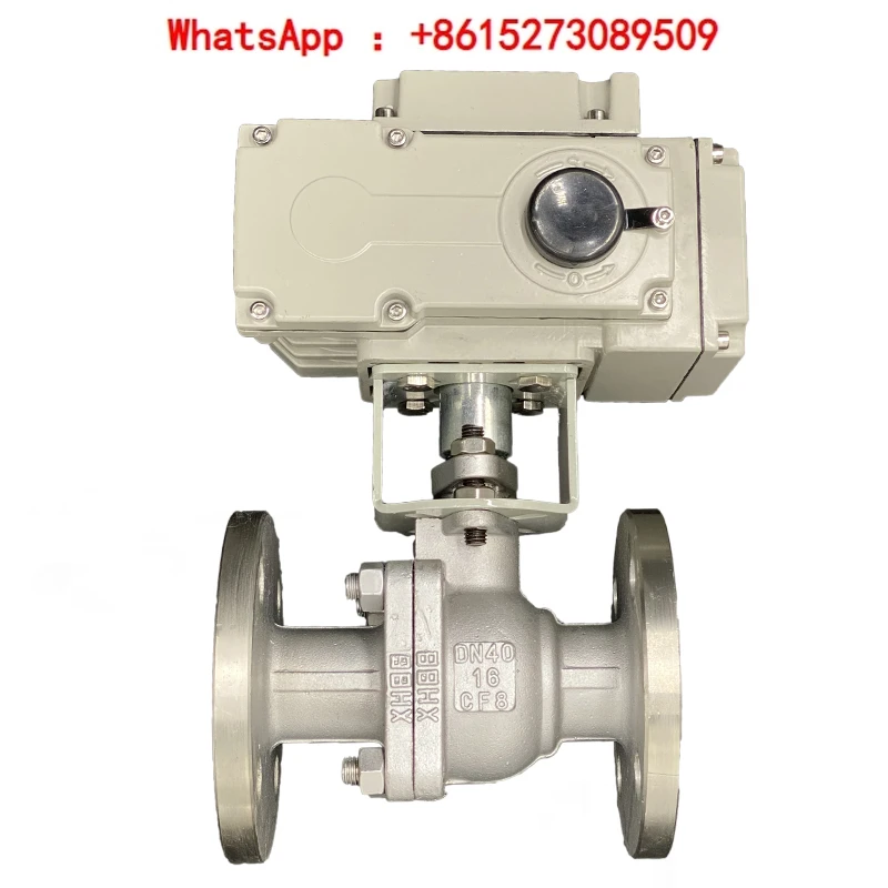 Electric stainless steel flanged ball valve Q941F-16 explosion-proof waterproof ball high temperature steam switch cut off.