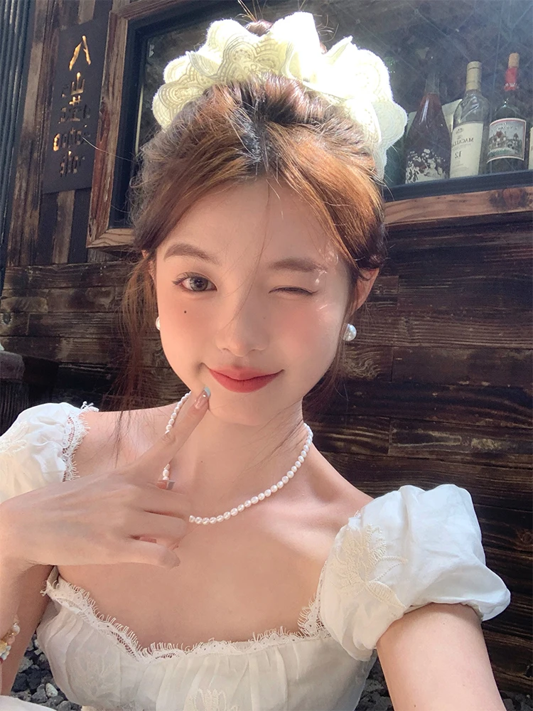 

Высококачественные многослойные кружевные резинки для волос, корейские японские балетные резинки для толстой кишки, эластичные волосы Ba Faionable Hair...