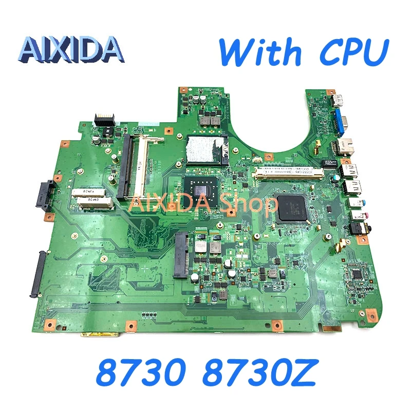 

AIXIDA MBAYC01002 48.4AV01.021 For Acer Aspire 8730 8730Z 8730ZG 8730G Laptop motherboard with GPU slot free CPU DDR2 Mainboard