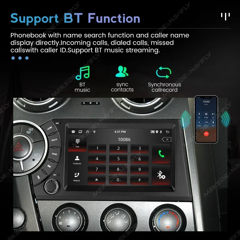 2Din Android OS Car-play Car Radio WIFI RDS for Ssangyong Kyron Actyon 2005 - 2013 Multimedia Video Player GPS Navigation Stereo