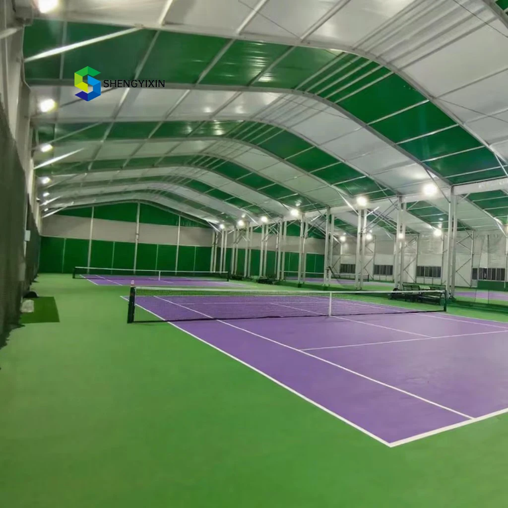 

Водонепроницаемый спортивный тент из ПВХ с прочной алюминиевой каркасной конструкцией для пиклбола, тенниса, баскетбола, большой тент-поле для игры в паддл-теннис и баскетбол