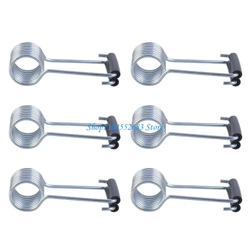 Y6GD 6PCS Butterfly Spring Deur Sluiters Universals Automatische deur Sluiters met rubberen buffer voor meeste deurscharnier