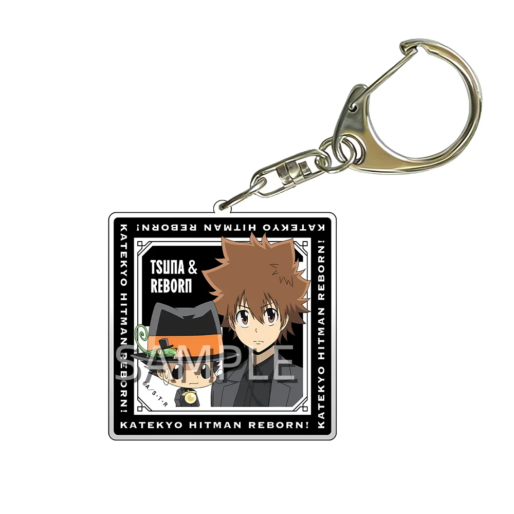 Katekyo Hitman REBORN! 6cm Acrylic Keychain Vongola Family Anime Merch Bag Charm Collection Gift for Fans