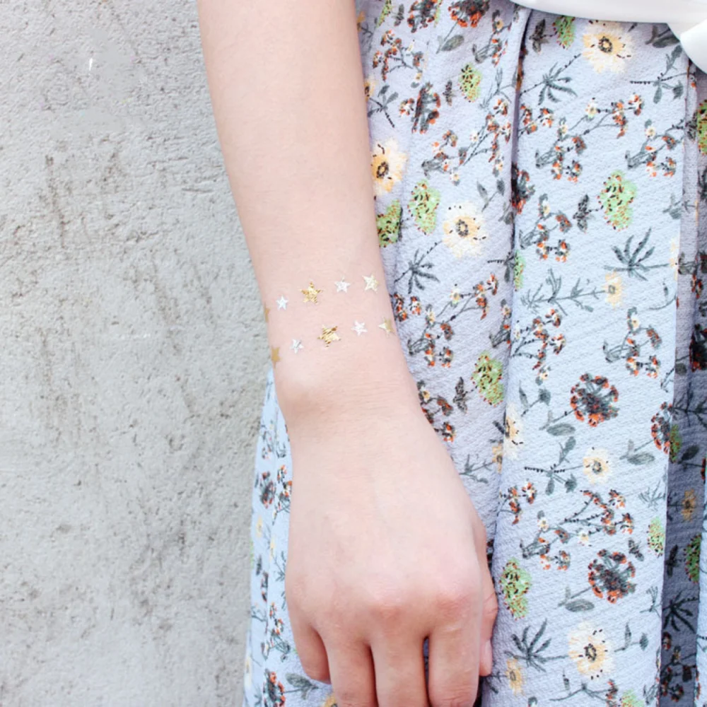 عيد الميلاد مهرجان الموسيقى البرنز الوشم ملصق الوجه الذهبي الوشم المؤقت مقاوم للماء النمش ماكياج ملصق العين الشارات #3