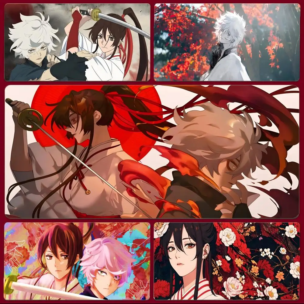 Dark Cool Anime H-Hells Paradise Mouse Pad Large Gaming Mousepad with Stitched Edges Thickened Desk Mat PC