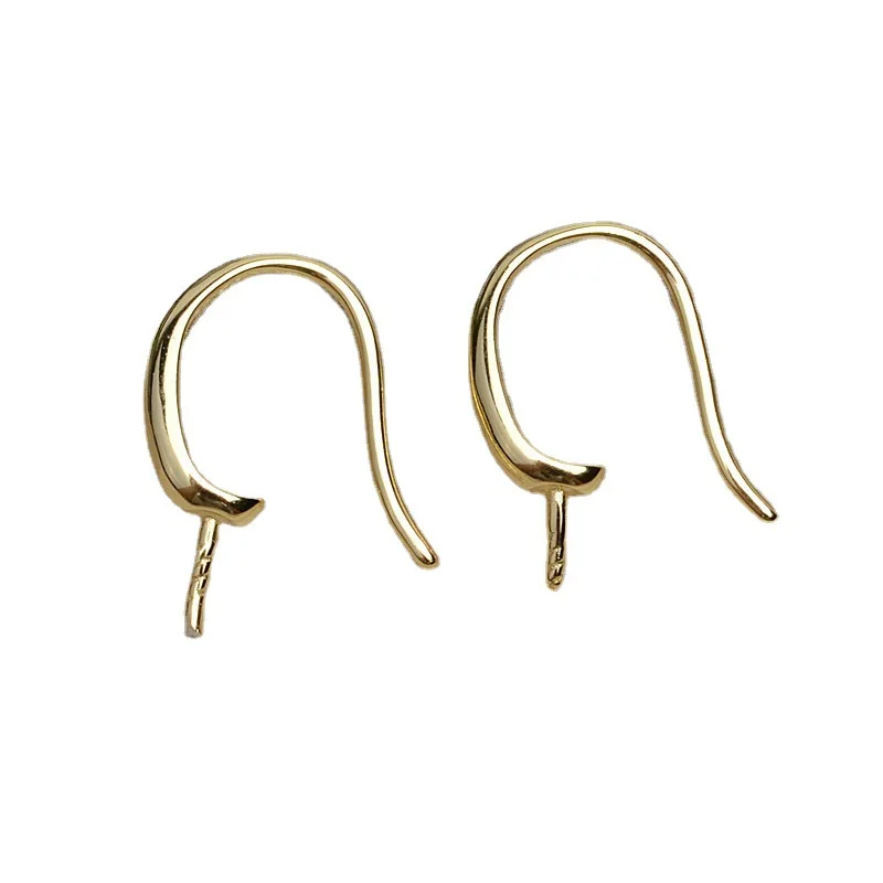 

S925 Sterling Silver Ear Hooks with Pearl Blank Settings Minimalist DIY Earring Findings for Handmade Jewelry Making