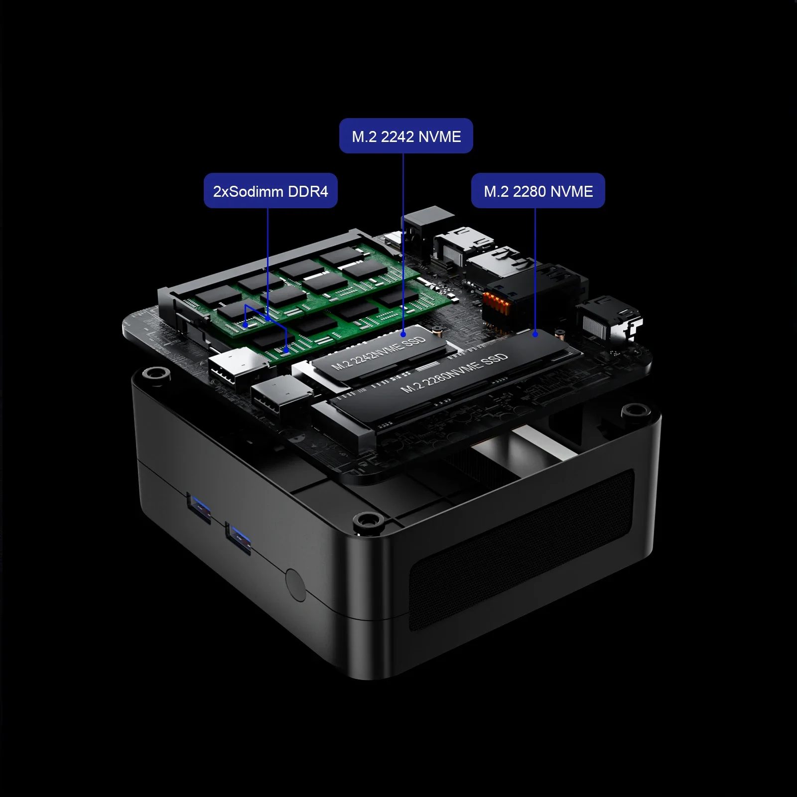 Chatreey  AN2C Mini PC R5 3550H Gaming Desktop Computer NVME SSD WIFI5 HD Windows 11 Pro