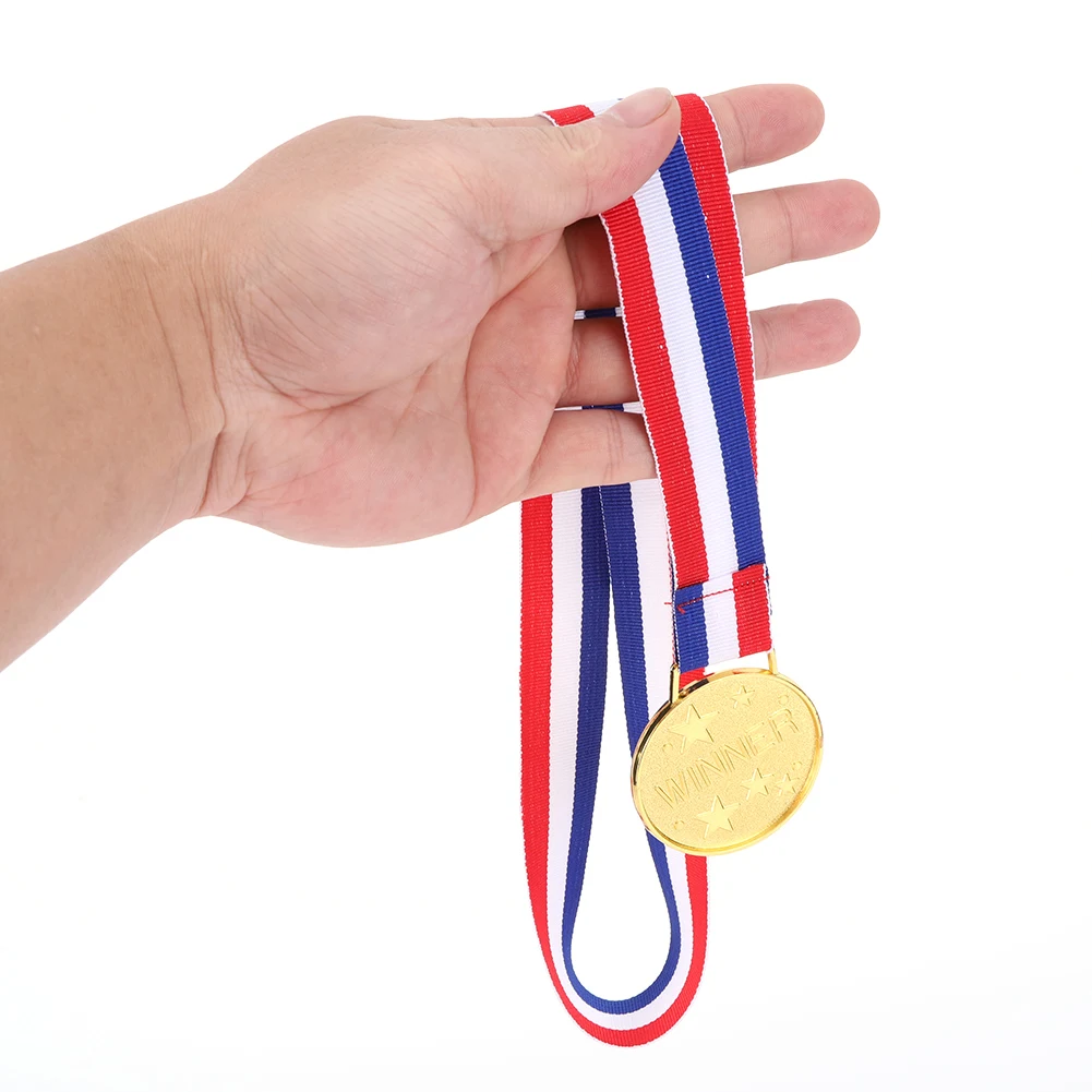 

Золотая медаль 4,9 см, спортивные награды с шейной лентой, металлические медали победителя, конкурсные медали для шоу талантов, вечеринок, гонок