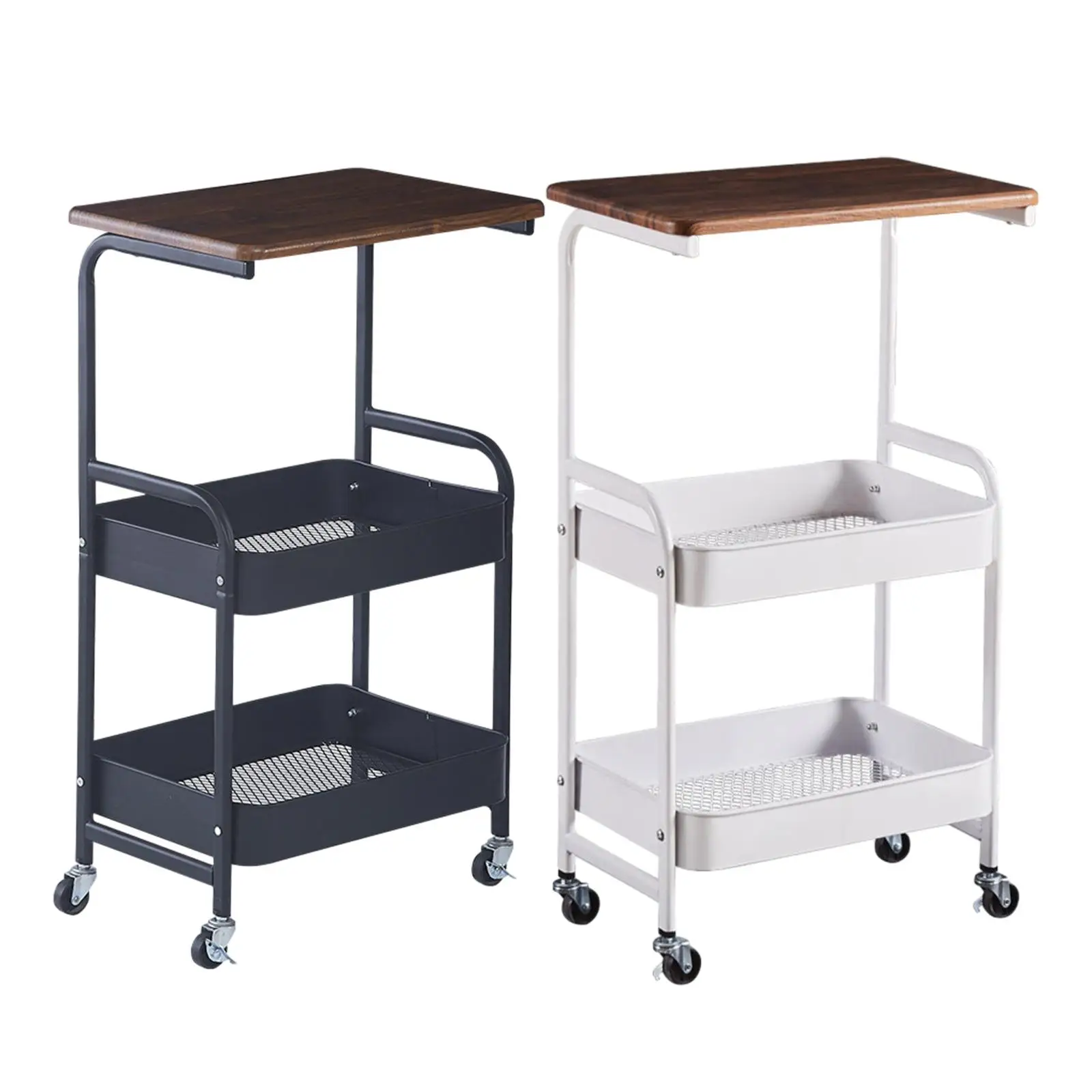 3 Tier Slim Storage Cart with Wheels Metal Frame Rustproof Rolling Utility Cart for Laundry Room Bathroom Kitchen Bedroom Office