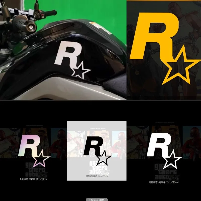 

Motorcycle Sticker JDM Modification Peripheral GTA5 Flying Car R Star Car Sticker Body Scratch Sticker Fuel Tank Cap Sticker