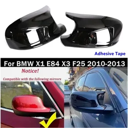 For BMW X1 E84 X3 F25 2010-2013 Car Sticker Rearview Side Mirror Cover Wing Cap Exterior Door Rear View Case Trim Carbon Fiber