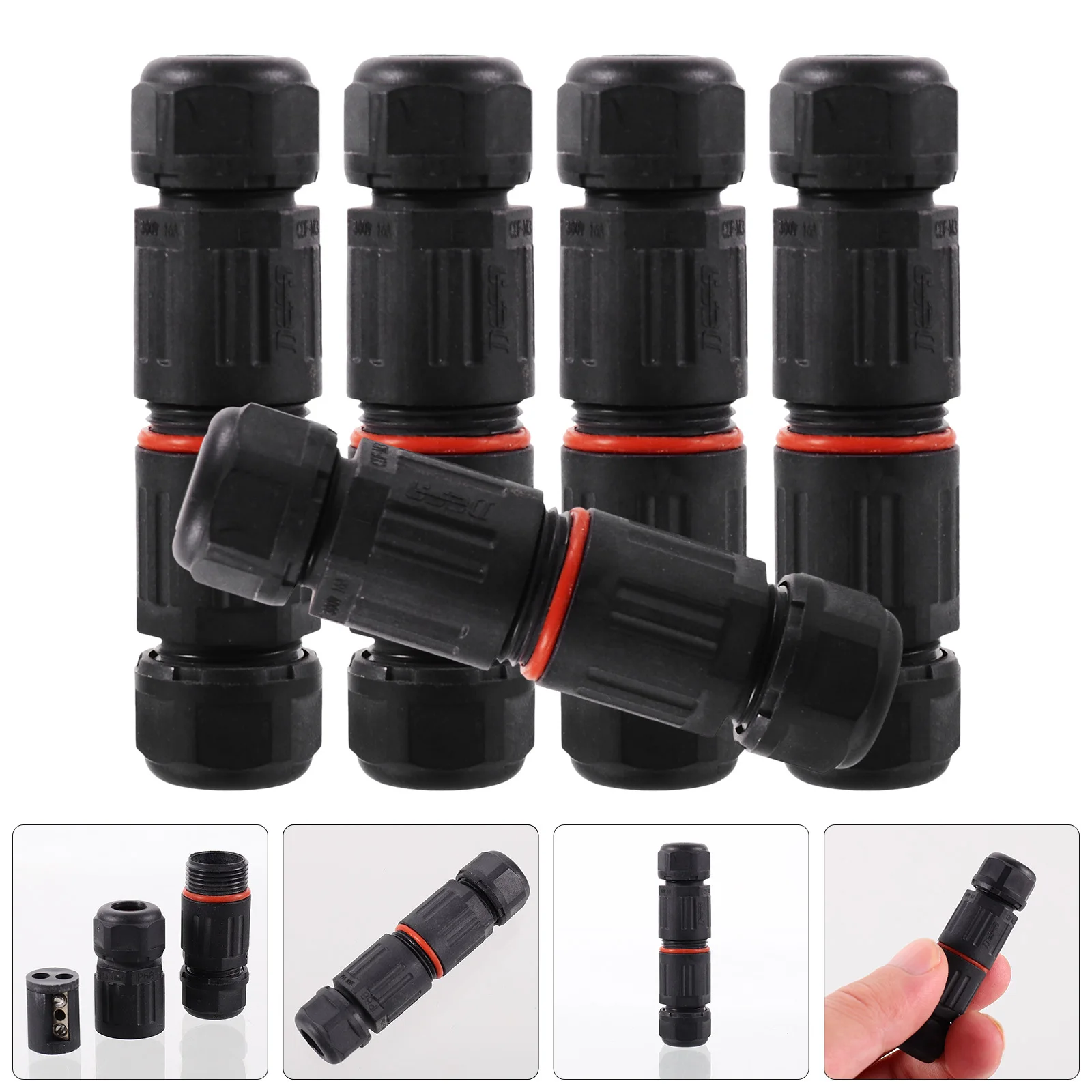 

5Pcs Cable Gland IP68 Waterproof Connector Outdoor Electrical Cable Protector Flame-Retardant Nylon for Road Lamp Security