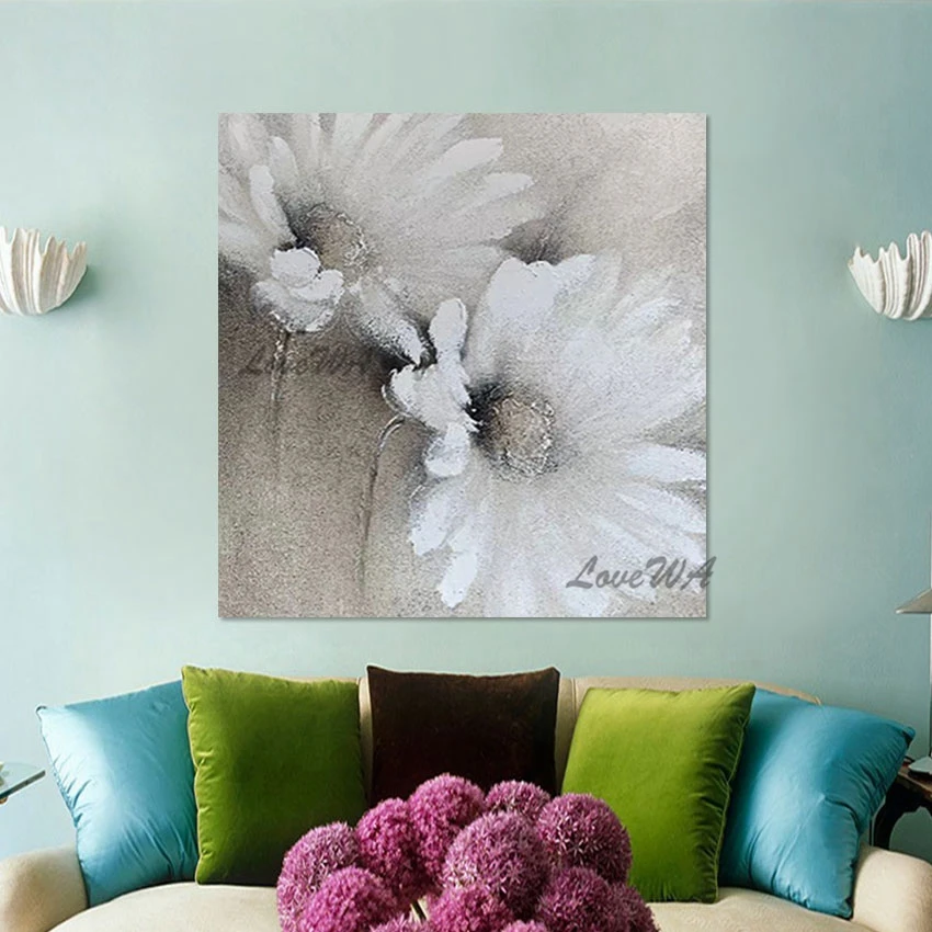 

Plant Hand Drawing Unframed Flowers Painting On Canvas, Abstract Wall Art, Wholesale Of 3d Pictures China Import Item Decoration