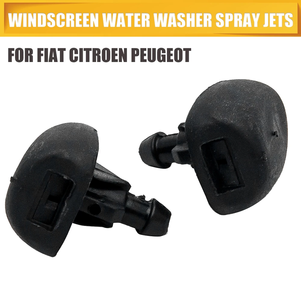 2Pcs Windscreen Washer Spray Nozzle Jets for Fiat Scudo 2007 for Citroen C3 2009