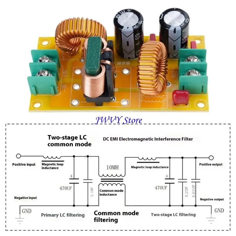 573A Filter Module for DC0-50V Power Supply Applications 10A Reduction Power Supply Filter Board for Electronics