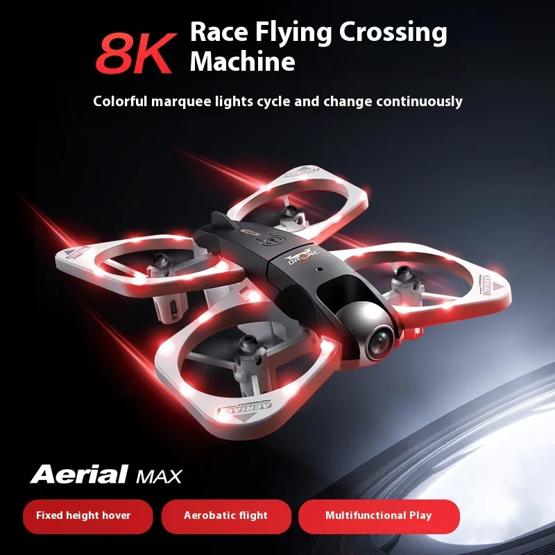 فانوس تشغيل ملون بدون طيار S3 التصوير الجوي الراقية 8K لعبة طائرة كوادكوبتر مصغرة التي يتم التحكم فيها عن بعد