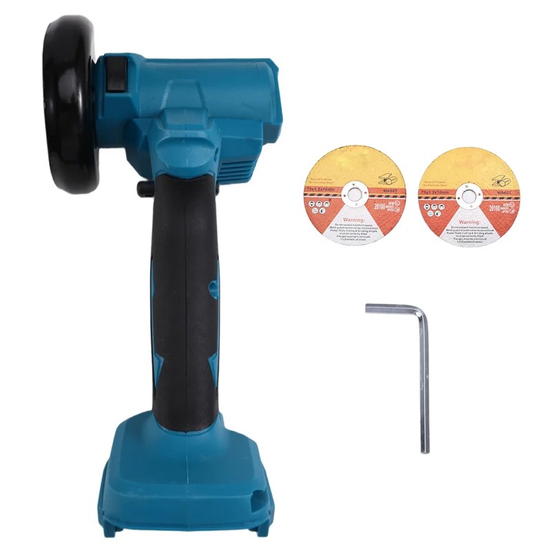 AT19-Cordless 3-Inch Mini Angle Grinder And Polishing Machine, Comes With 2 Cutting Discs, For  18V Battery