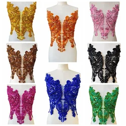 16 Colors DIY V Neck Beading Tulle Apparel Decoration Party Dress Fabric Luxury Handmade Diamond Rhinestone Hot Gown Material