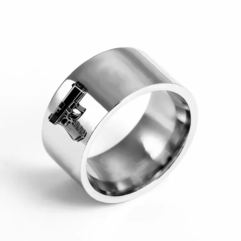 10mm Silver Color Stainless Steel Rings For Men and Woman Wholesale XY-R41