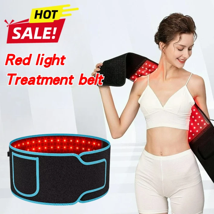 

Терапевтический пояс с красным светом, 100 светодиодов, портативный инфракрасный нагрев для тела, талии, спины, облегчения боли, потери жира и устройства для восстановления мышц
