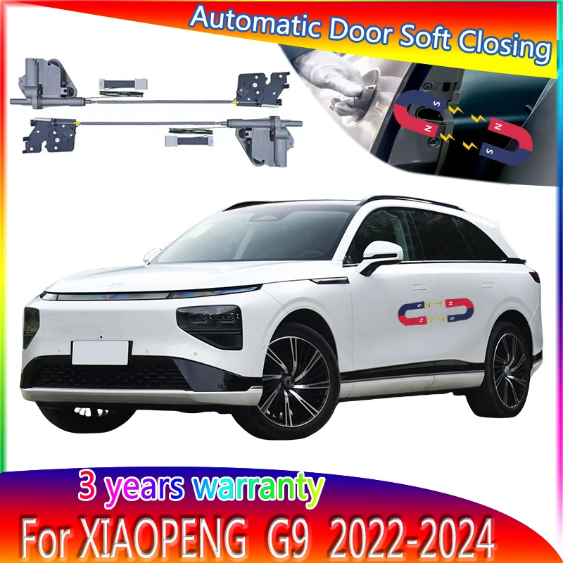 4pcs Car Smart Electric Suction Door Refitted Automatic Locks Soft Close Anti Pinch For Xiaopeng G9 2022-2024 Car Accessories