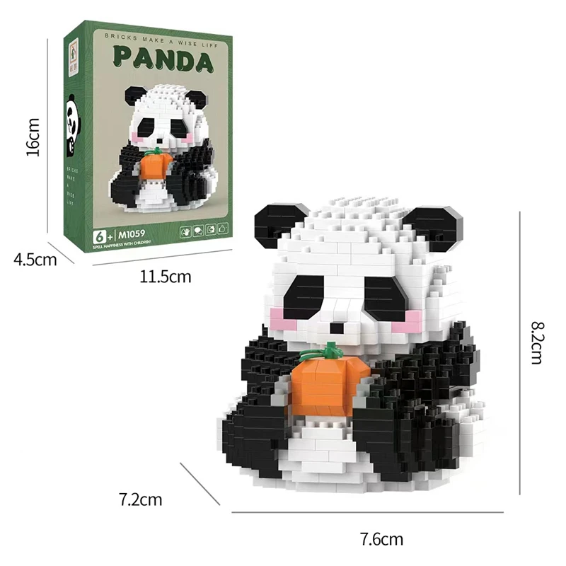 New Fun Giant Panda Huahua Cute Orchid Feiyun Cute Puzzle Assembling Children\'s Birthday Gift Puzzle Assembling Toy