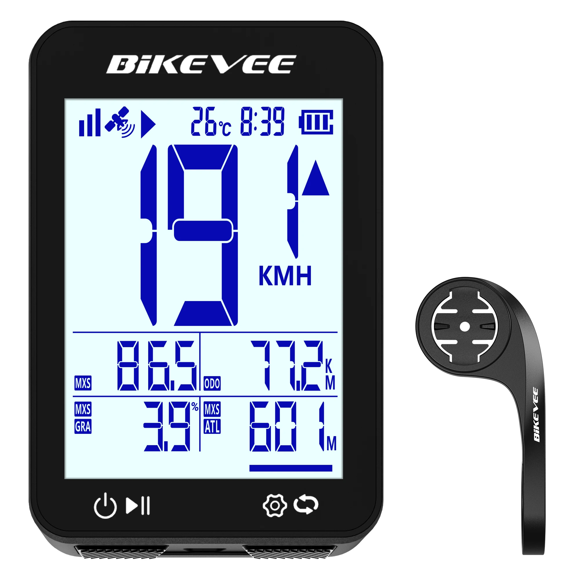 

Wireless GPS Bike Computer Waterproof with Auto Backlight Bracket Bicycle Cycling Speedometer Odometer Tracker Bike Accessories