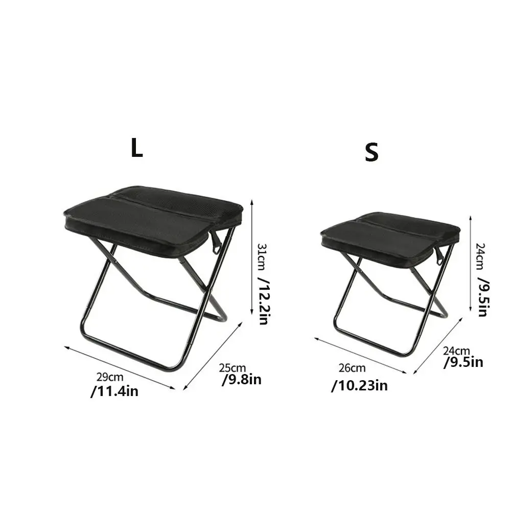 Taburete de mochila plegable resistente al desgaste, silla plegable deportiva cruzada resistente, taburete con estuche para lápices estilo bolso de carga fuerte
