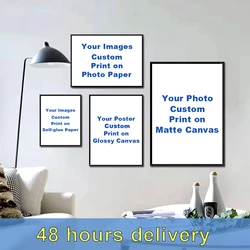 Custom Painting Canvas HD Print Customized Your Picture Personalized Wall Art Poster Photos for Living Room Home Decor
