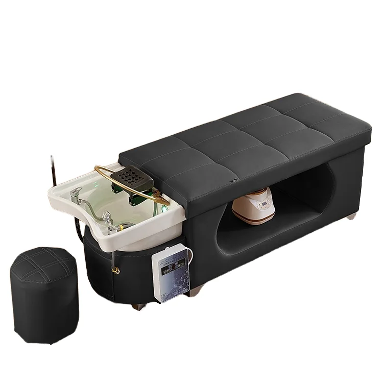 

!@！@2026 Luxury Modern Synthetic Leather Salon Furniture Thai Spa Head Water Therapy Beauty Hair Shampoo Wash Message Chair