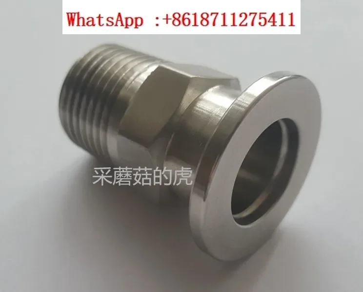 304 Stainless Steel Vacuum Outer Wire Connector Hexagon Chuck Fitting KF16/25/40/50 KF25 to 1/2