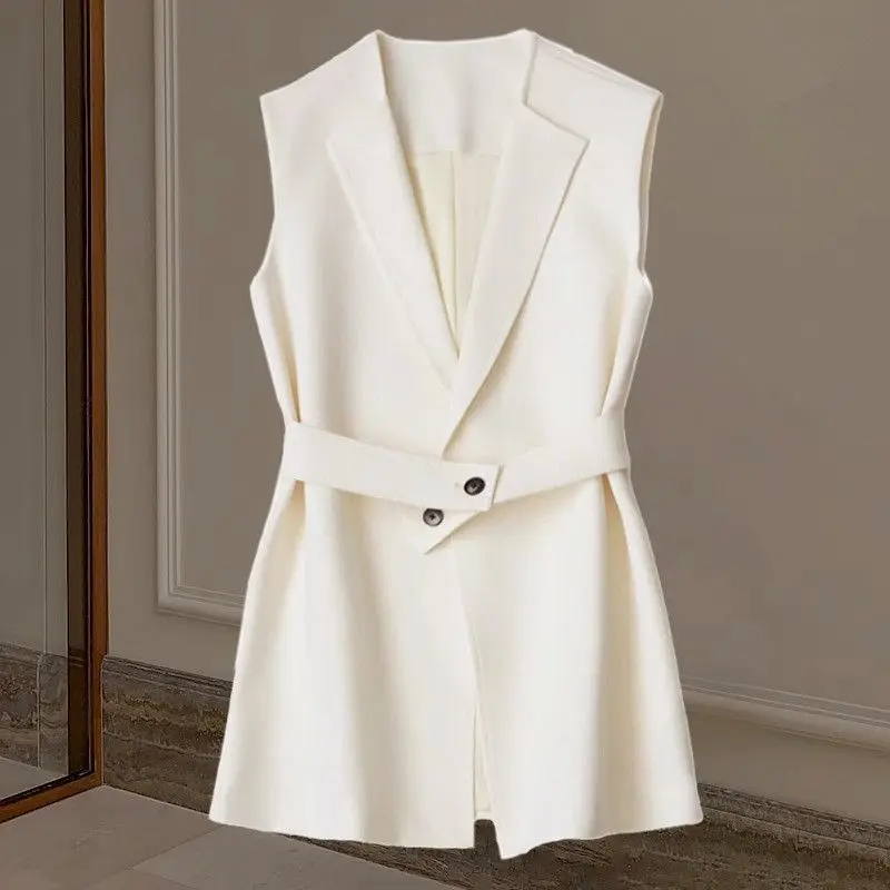 

Faionable Slimming Women's Suit Vest Belted Svel Jaet ort Outerwear Spring 2025 Trendy Ladies' Outerwear