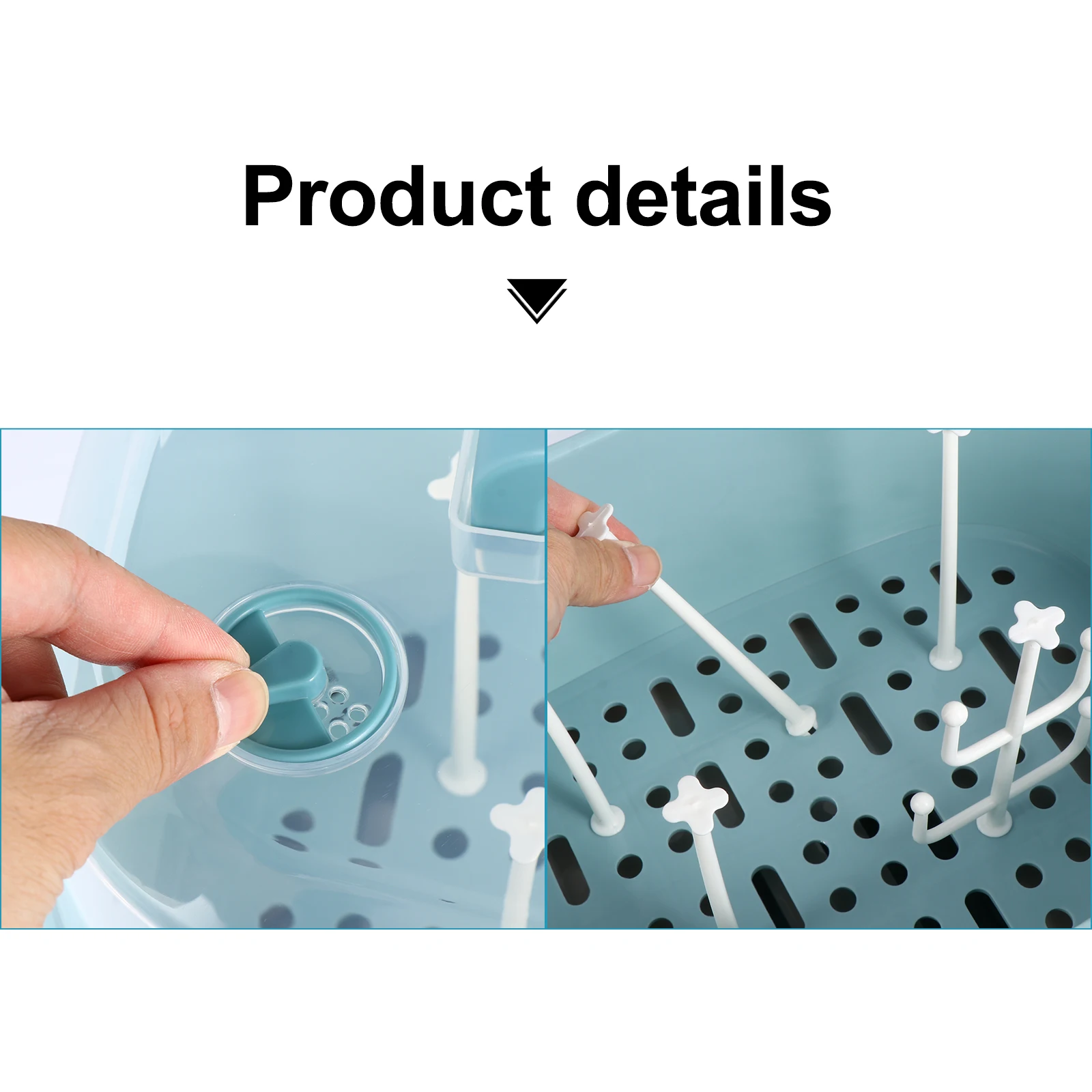 

Milk Bottle Storage Container Milk Bottle Case for Baby Bottles Travel Lightweight Portable Sealed Dustproof Dry Rack