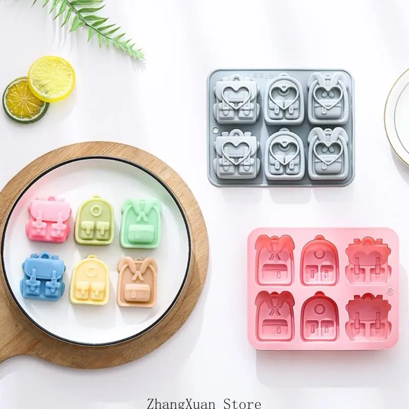 2 Stück 6 Mulden Rucksackform Kuchenformen für die Herstellung von Schokoladensüßigkeiten Cocktails 3XUF – Detail 4