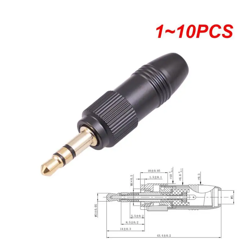 1~10PCS Pureline Jack 3.5mm with Lock Plug for Microphone Earphone D11 Bee D16 Stereo Monitor Small Three Core Internal