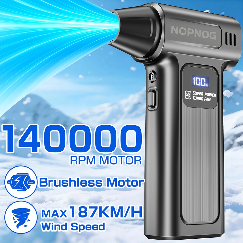 Turbo Fan Cleaning Jet Blower Tool Blowing Snow Electric Air Duster For Computer Keyboard Violent Hair Dryer Multifunctional