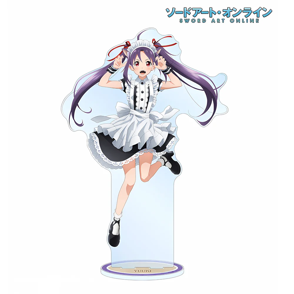Anime Sword Art Online Acrylic Stand Figure Keychain Kirito Asuna Alice Eugeo Keyring Maid Butler Ver. Desktop Decor Gift view 4
