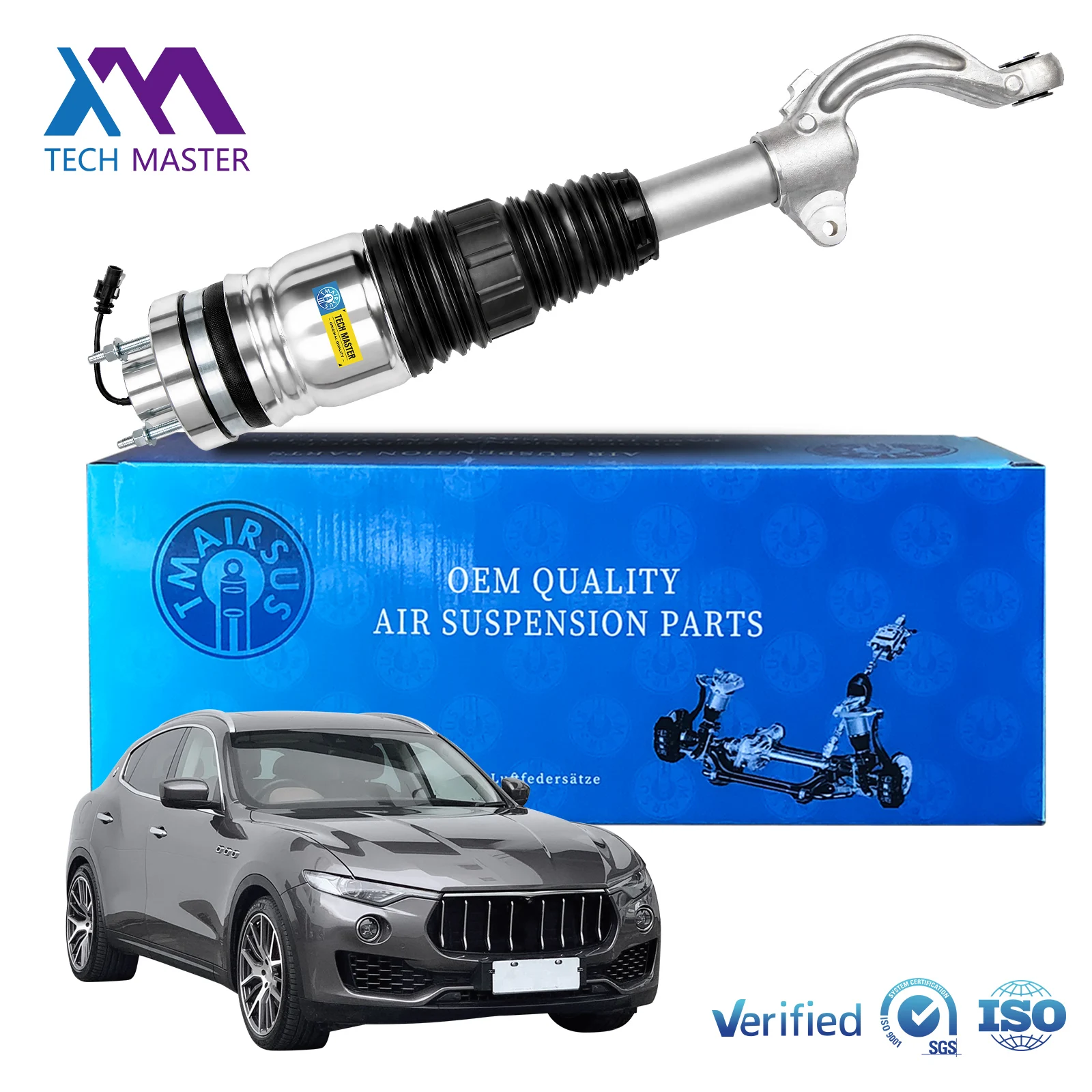 670100718 Front Right Air Suspension Shock Absorber For Maserati Levante 2017-2025 Air Ride Strut Assembly Pneumatic Auto Parts