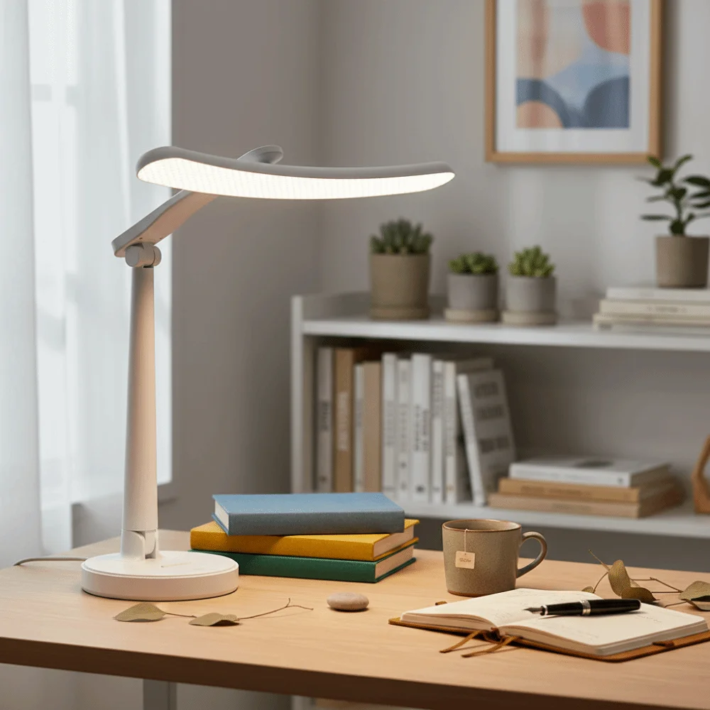 

3 Levels Dimmable LED Desk Lamp Eye Protection Touch Switch Night Light White Color Foldable Design USB Rechargeable Lamp