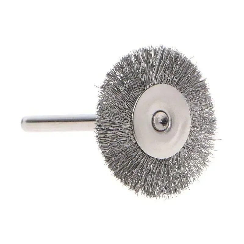 10Pcs Wire Brush replacement Stainless Steel Wire Brush T-shaped Rotary Tool For Drill Polishing Deburring Cleaning Accessories