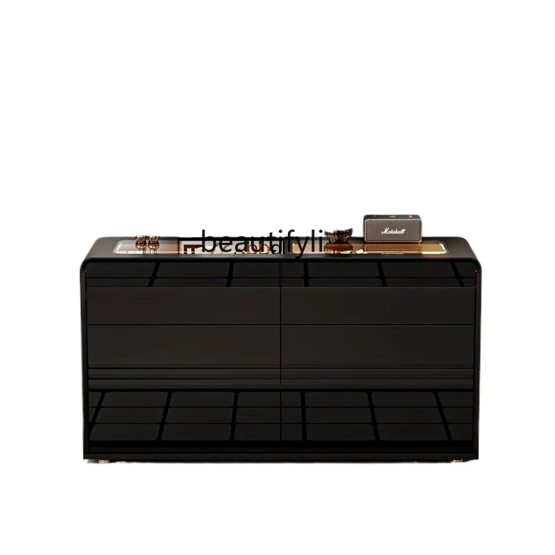 

Living room ultra-thin drawers chest simple modern bedroom storage cabinet with lamp bedside wall locker