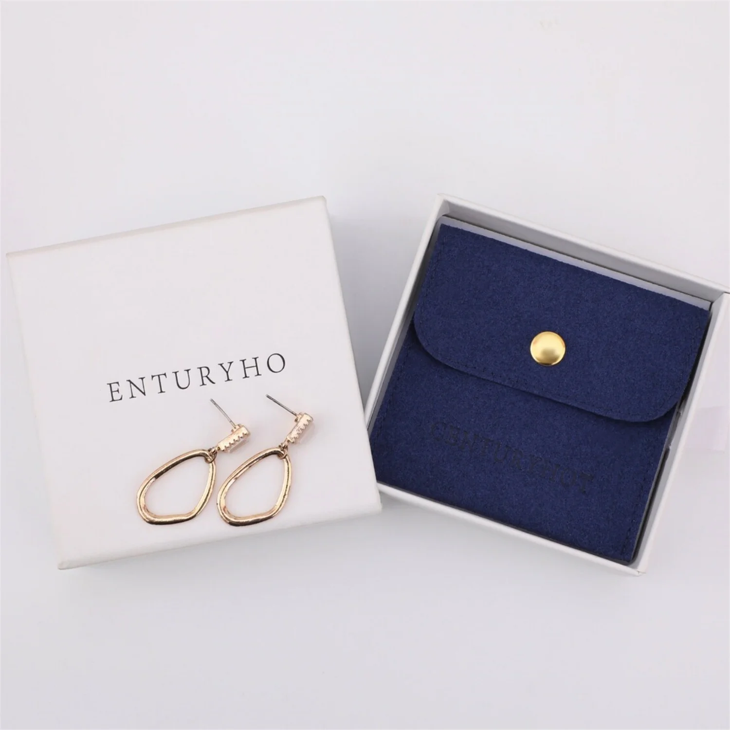 

50pcs 9*9*3.5cm Carton Customized Jewelry Box with Bag Bag Personality Logo Chic Small Jewelry Packaging Box Bulk Drawer Cardboa