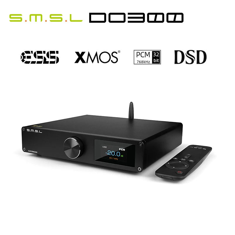 

SMSL DO300EX AK4191+AK4499EX MQA MQA-CD Decoder Headphone Amp BT5.1 4.4mm/6.35mm Output DSD512 32Bit/768kHz with Remote Control