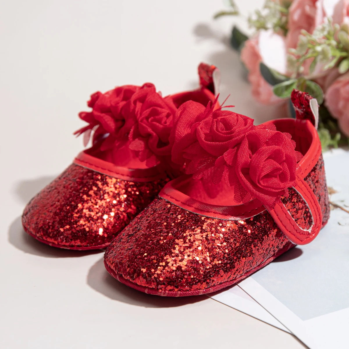 Chaussures de princesse avec nœud mignon pour bébé fille de 0 à 18 mois, souples et astronomiques, pour nouveau-né