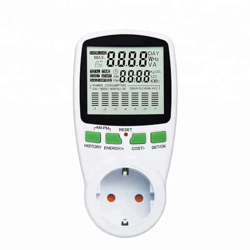 AC Power Meters 220v Digital Wattmeter Eu Energy Meter Watt Monitor Electricity Cost Diagram Measuring Socket Analyzer
