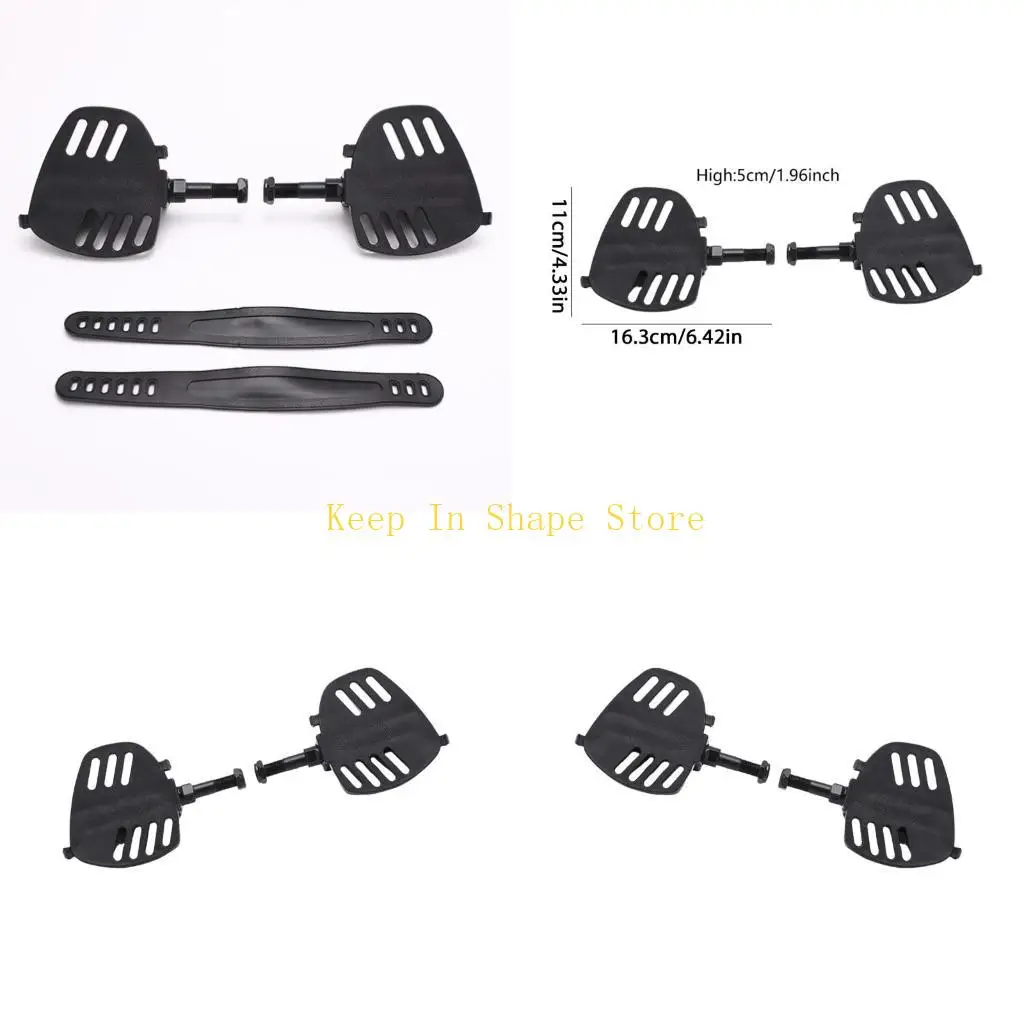 U1JC 1pair Easyly Install Exercise Bike Pedals Fitness Device Replacements Pedal
